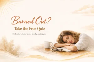 free burnout quiz for women hero for Shine on M ovement