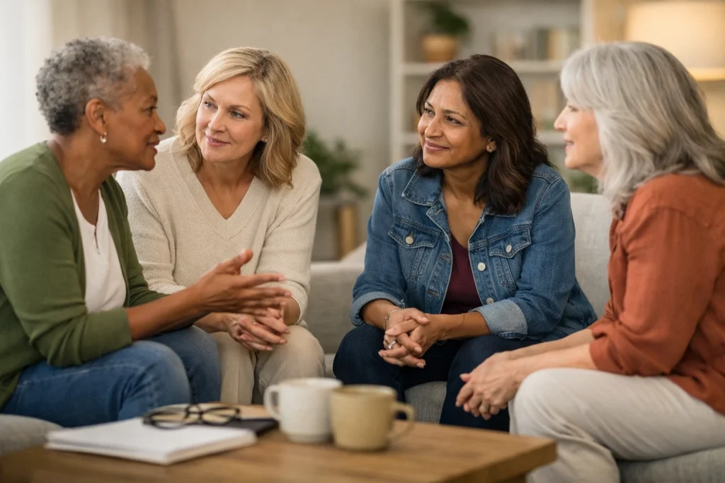 women's support circles and the science of sisterhood improving mental health through connection. Shine on Movement